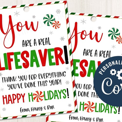 Printable/editable You Are a Real Lifesaver Gift Tag for - Etsy