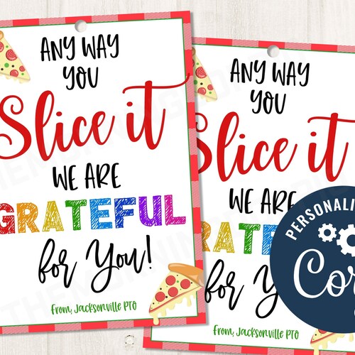 PRINTABLE Wishing Any Way You SLICE IT You Are Amazing Thank - Etsy
