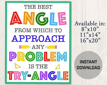Printable Math Classroom Poster Decor, Math Teacher Classroom Ideas ...