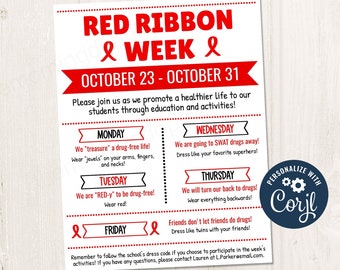 Red ribbon week printable activities