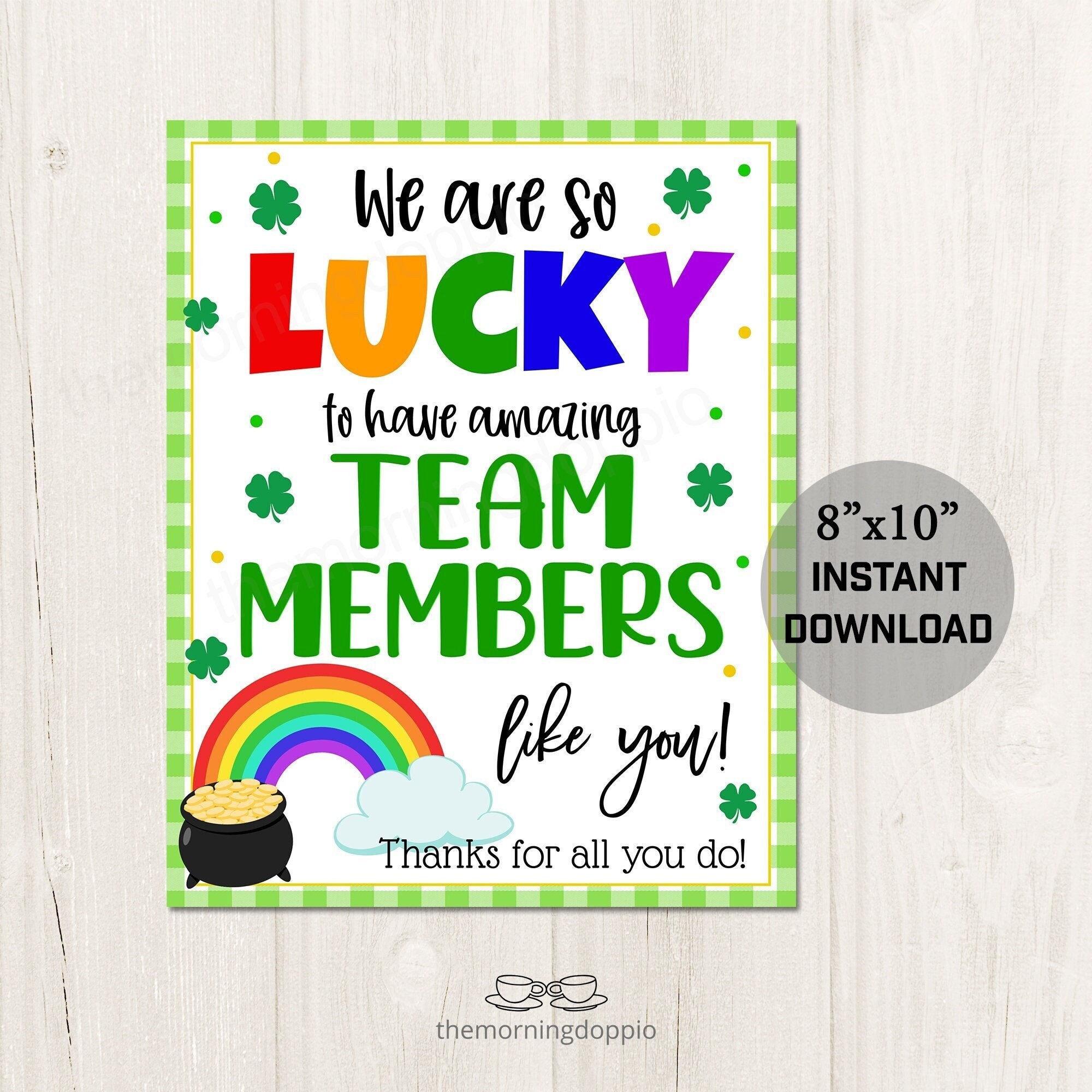 Printable We Are so Lucky to Have Awesome Team Members Like - Etsy