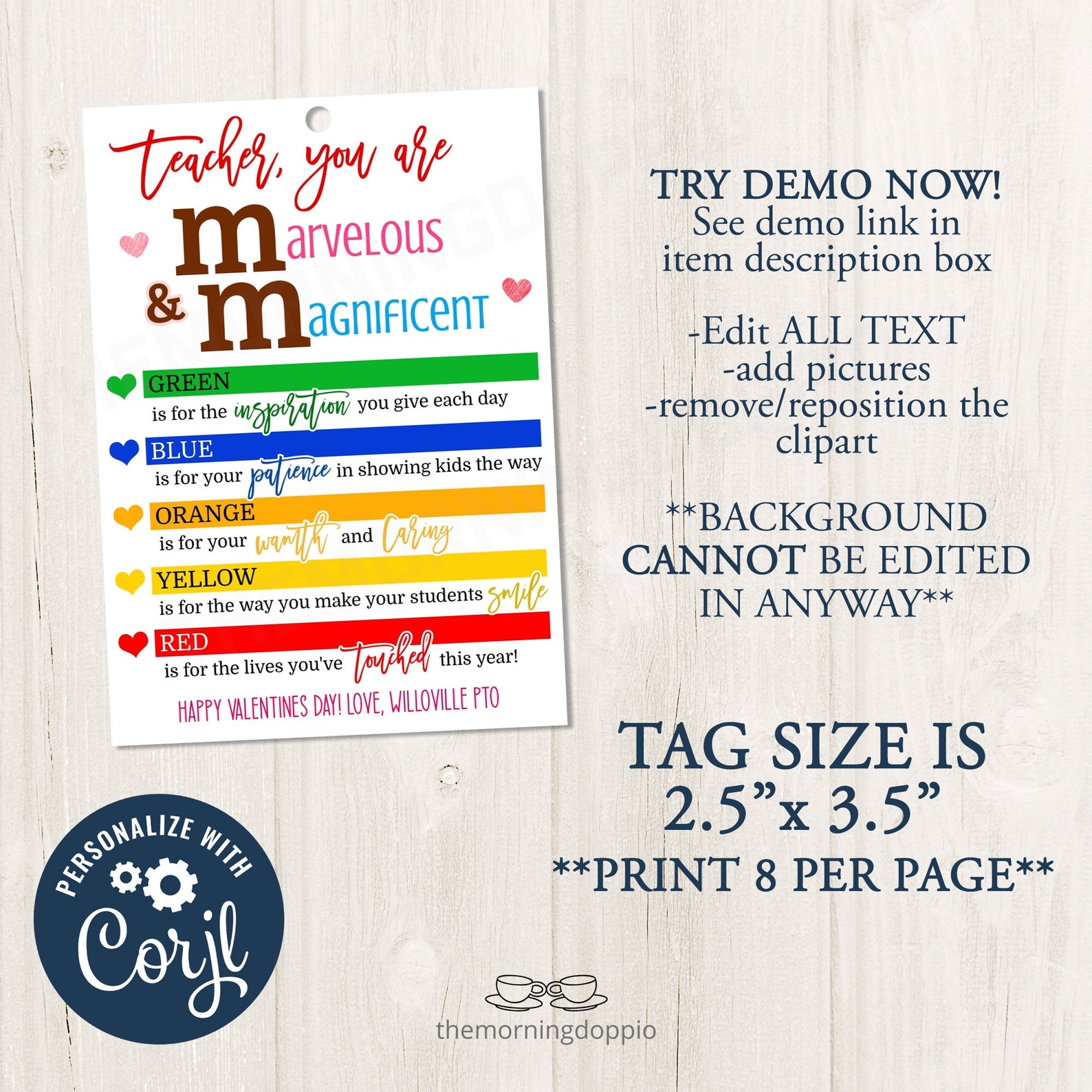 Printable/editable You Are Marvelous and Magnificent Chocolate - Etsy