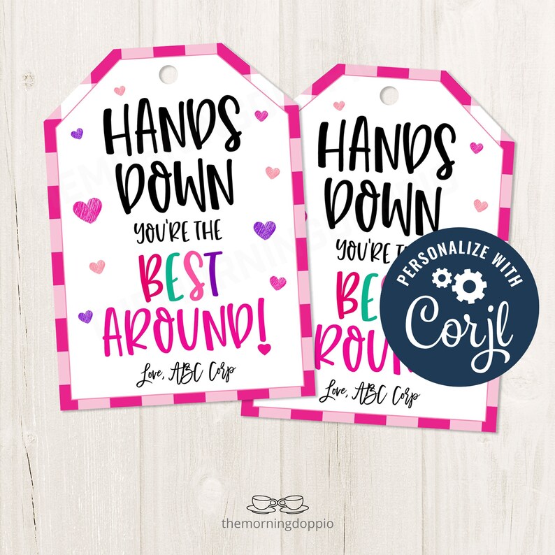 Printable/editable Hands Down You're the Best Around | Etsy