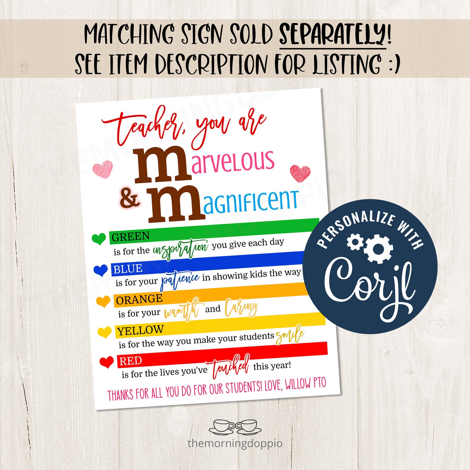 Printable/EDITABLE You are Marvelous and Magnificent M&amp;M | Etsy
