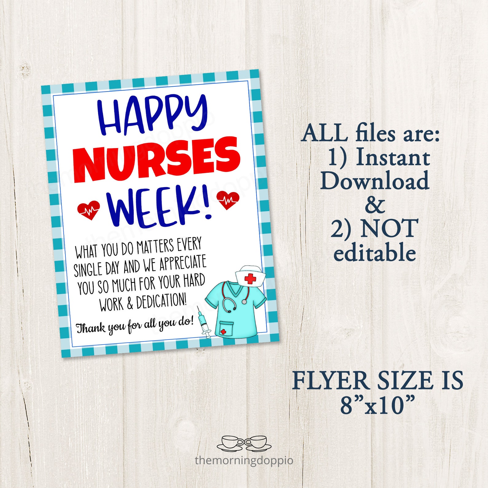 Printable Happy Nurses Week Appreciation Thank You Table Sign - Etsy