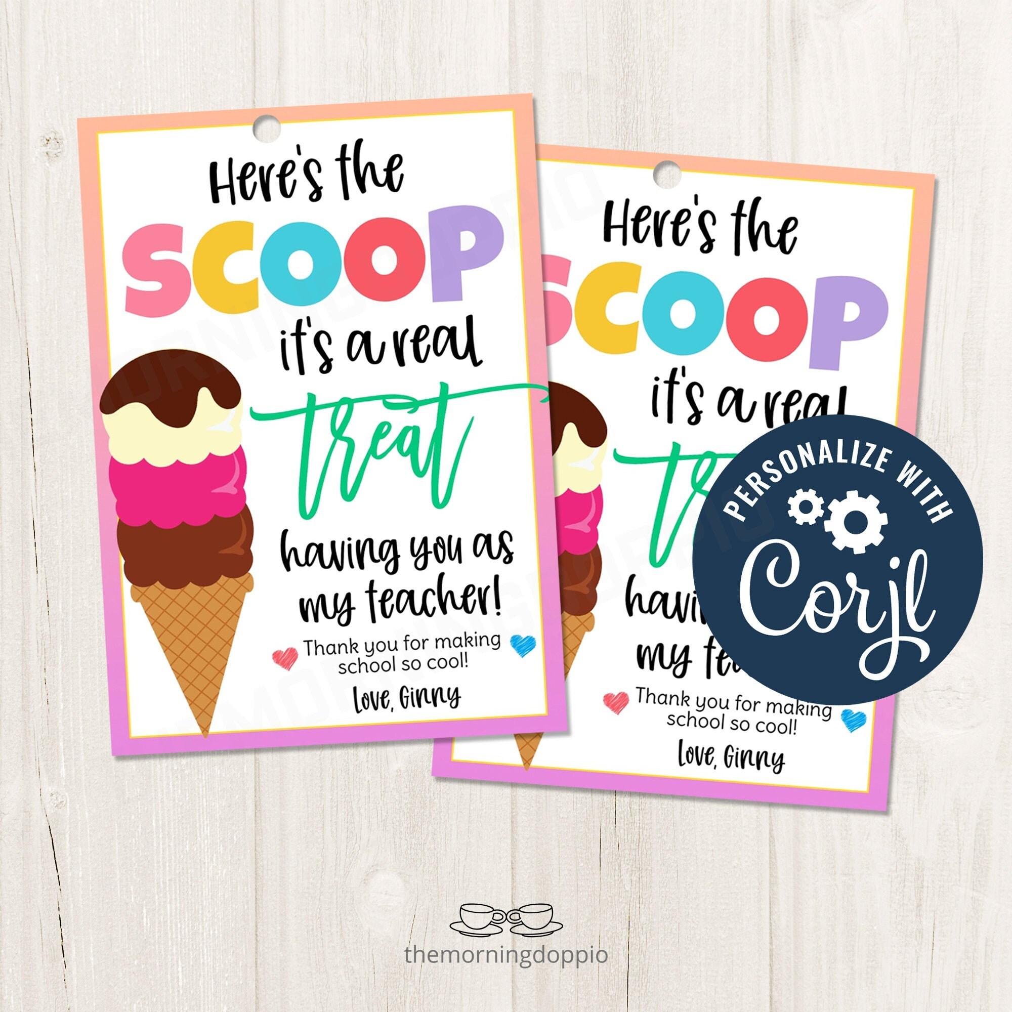 Printable/editable Ice Cream Thank You Teacher Gift Tag for Teacher Staff Appreciation School Party End of School Summer Tag, CORJL Template - Etsy printable-editable-ice-cream-thank-you-teacher-gift-tag-for-teacher-staff-appreciation-school-party-end-of-school-summer-tag-corjl-template-etsy