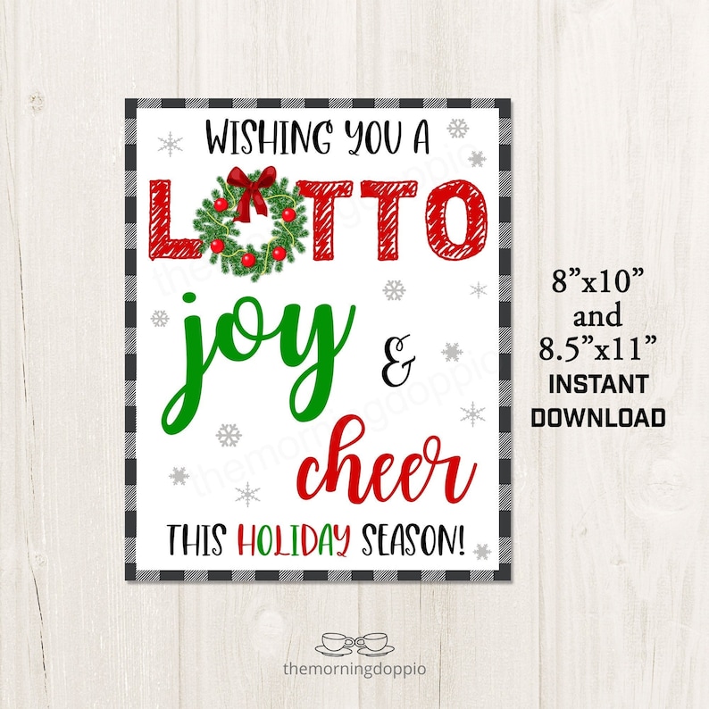 Wishing You A Lotto Holiday Cheer Free Printable