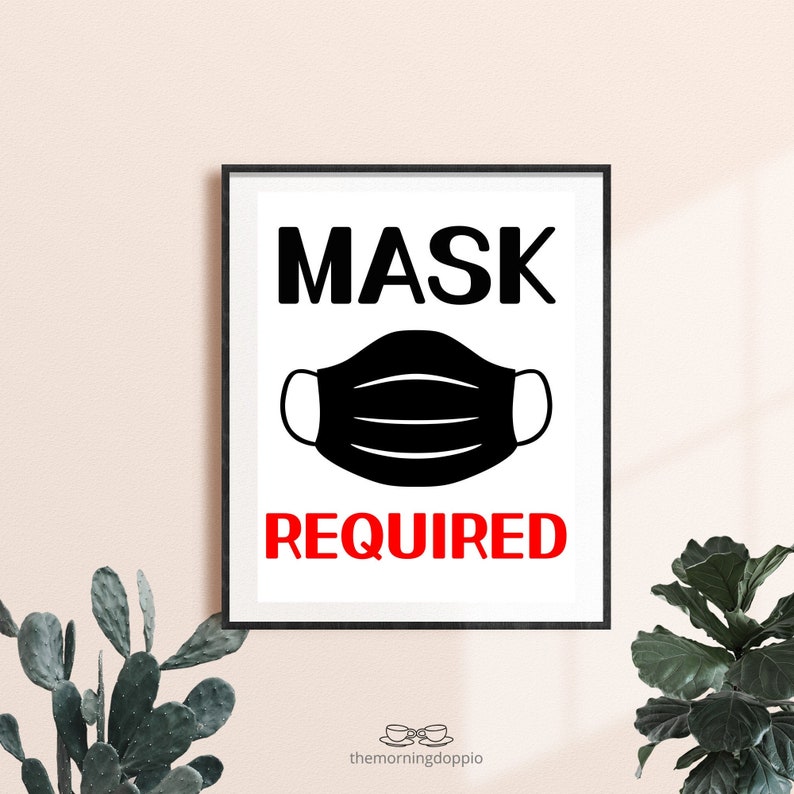 Face Mask Required To Enter Sign Printable