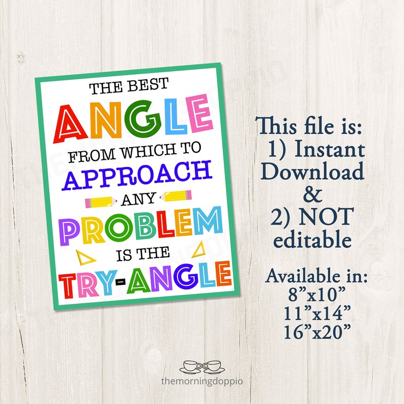 Printable Math Classroom Poster Decor, Math Teacher Classroom Ideas ...