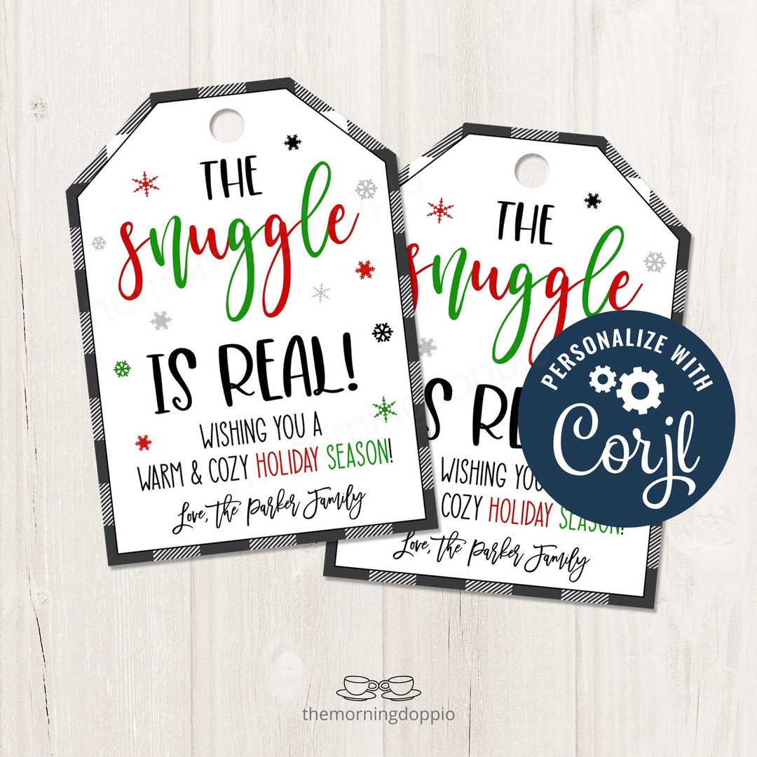 The Snuggle is Real (Red) Christmas Gift Tag – Creative Fusion Designs
