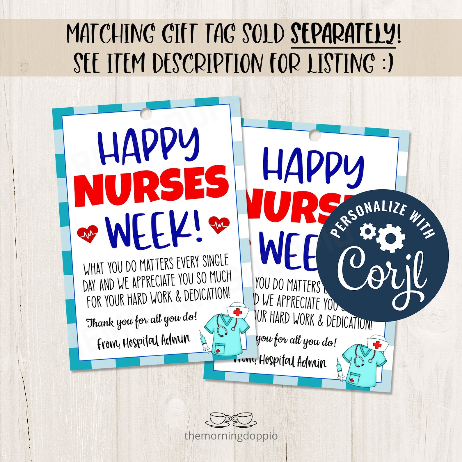 Printable Happy Nurses Week Appreciation Thank You Table Sign for ...