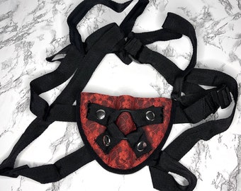 Lace Adjustable Strap On Harness