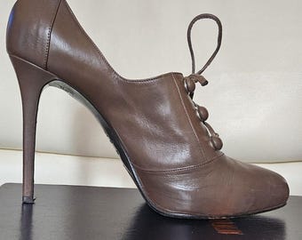 Le Silla leren veterhakken, bruin maat 39