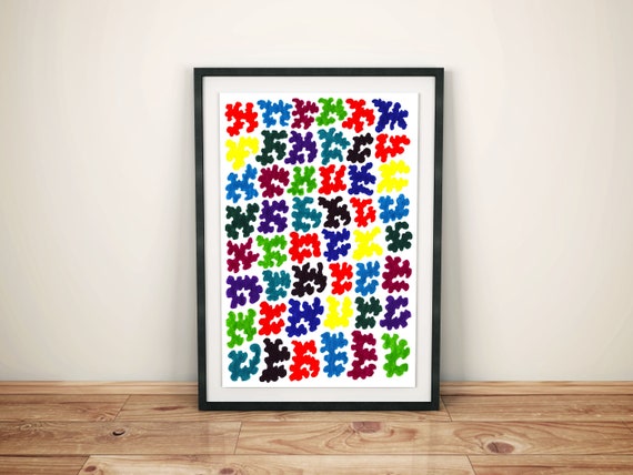 Rainbow, Abstract Artwork, Autism, A4, Fine Art Print, Bright