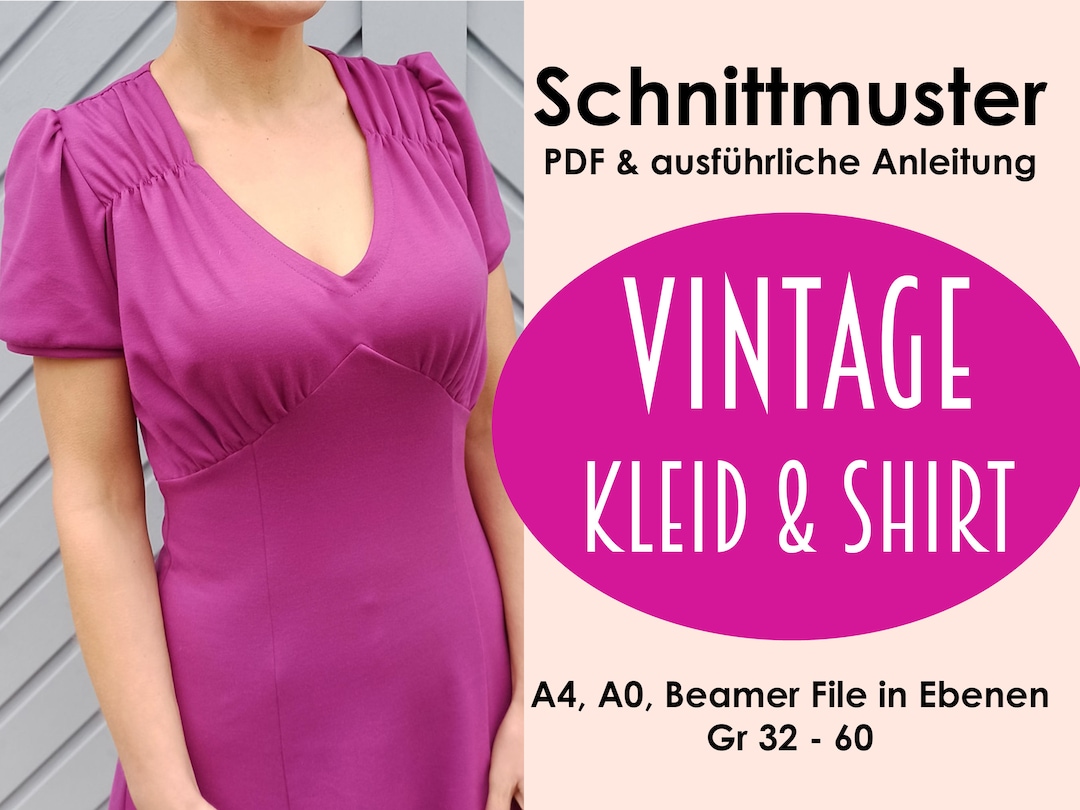 Sewing Pattern Vintage Dress Shirt Ebook Size 32 60 Sewing Sewing