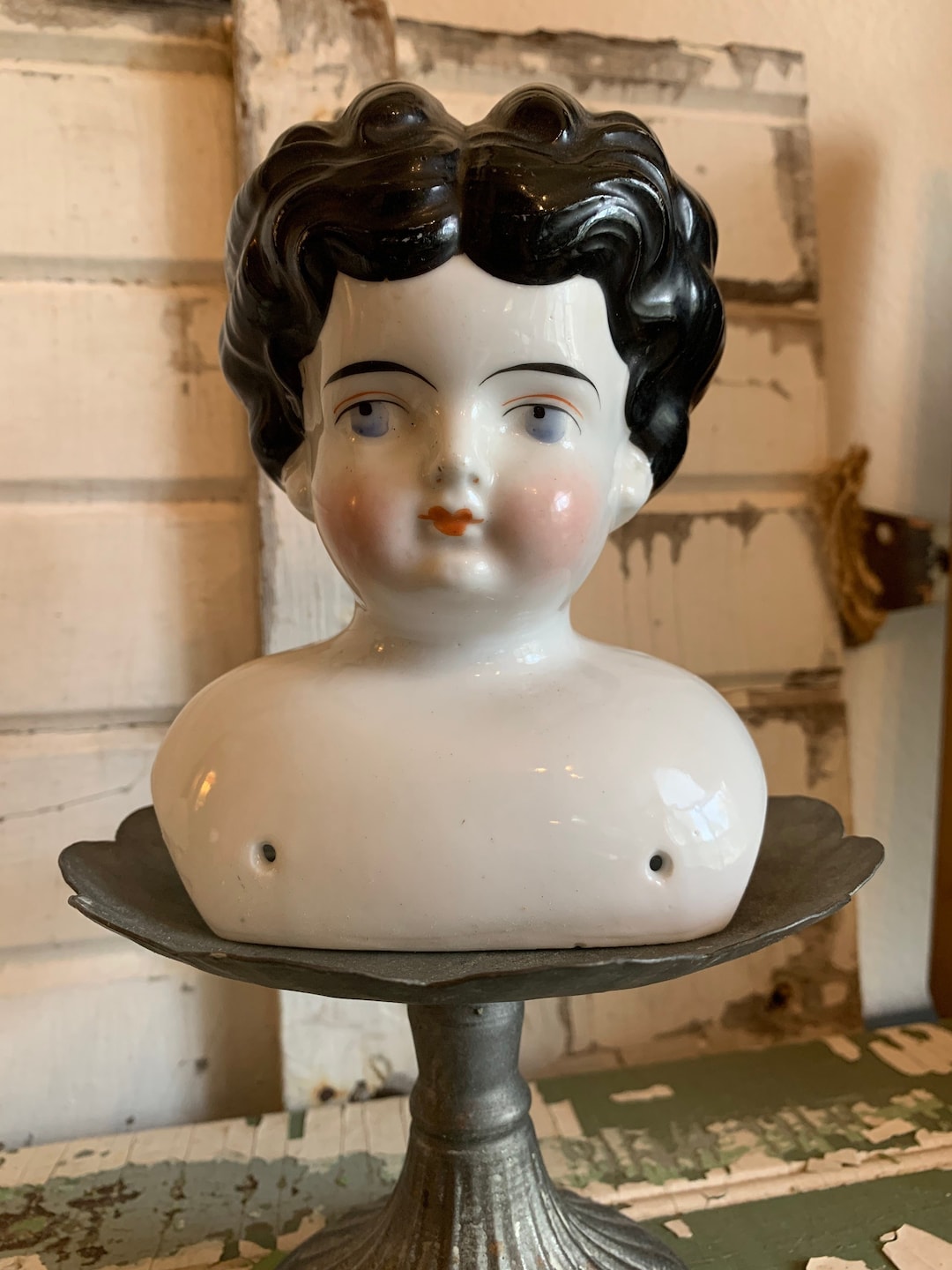 Beautiful 5 Antique China Doll Head Marked 7 Etsy