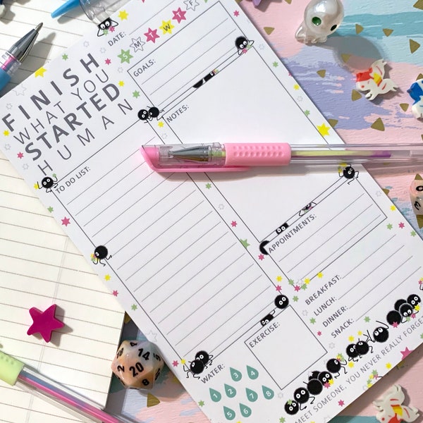 Soot Sprite Daily Planner Pad - Spirited Away