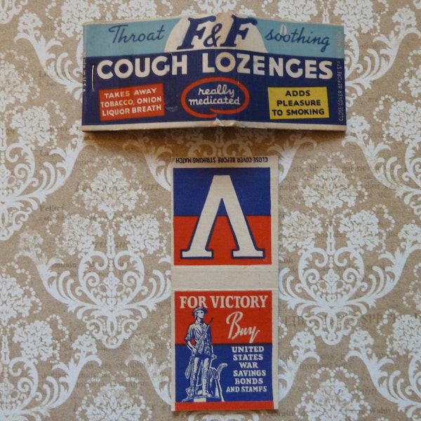 WW2 Matchbook Cover & Lozenges Matchbook