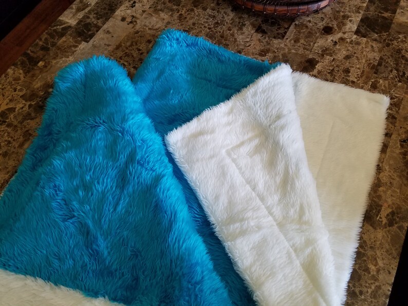 Fuzzy Blanket Reversible Warm Cozy Blanket Turquoise Blue and Etsy