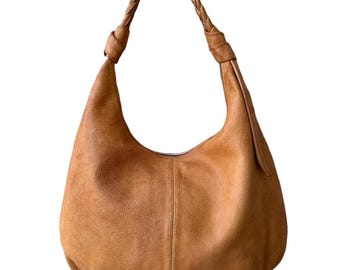 Leather Hobo Bag | Handcrafted leather bag l Washed Bag l Office Bag l Day Bag l Regular Use l Spacious and high utility l Premium Leather