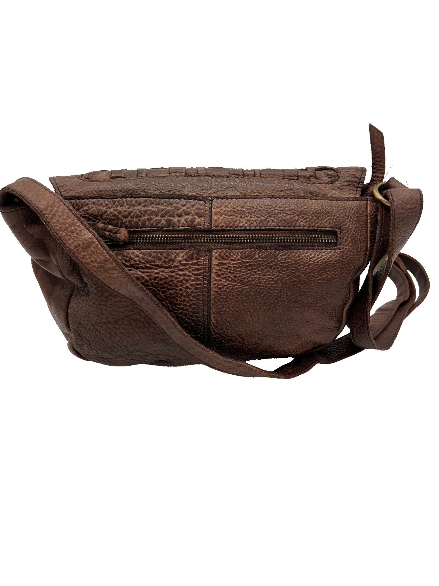 Brown - Handcrafted Birch Wooden Sling Bag
