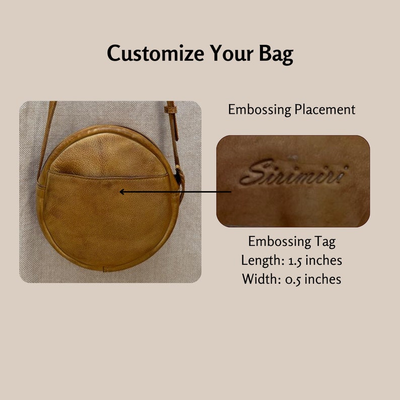 Genuine Leather Round Sling Bag, Round Sling Bag, Sling Bag, Leather Sling Bag, Leather Round Sling Bag, Handmade Sling Bag image 9