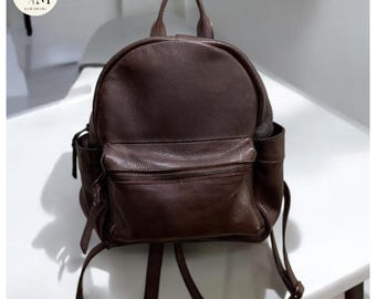 Mochila de cuero artesanal: bolso para portátil estilo vintage