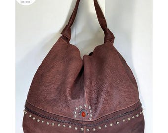 Leather bag l Handcrafted leather Shoulder bag l Ladies bag l women's bag l Premium Leather l Washed handbag l Shoulder bag