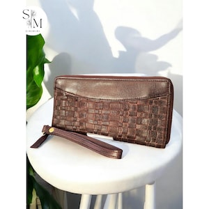 Cartera de cuero l Cartera artesanal l Cartera lavada l Cartera vintage l Cartera tejida l Alta utilidad l Premium l Cartera de mujer l Regalo para ella