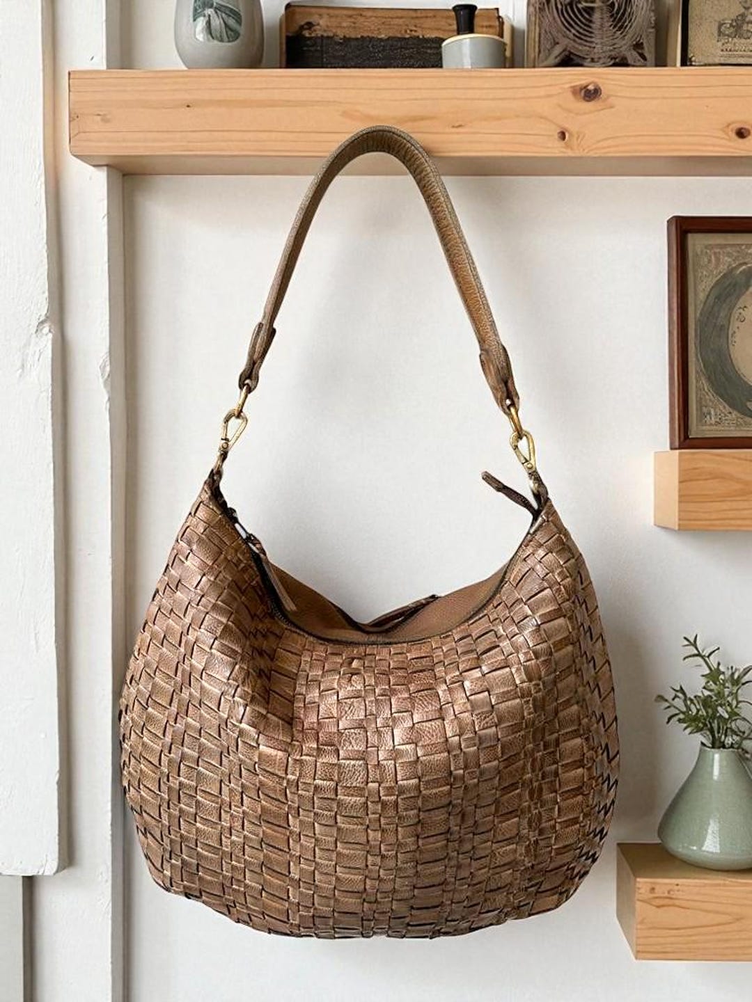 Hogsback Leather Handcrafted Washed Leather Hobo Bag: Vintage Shoulder Bag - Etsy