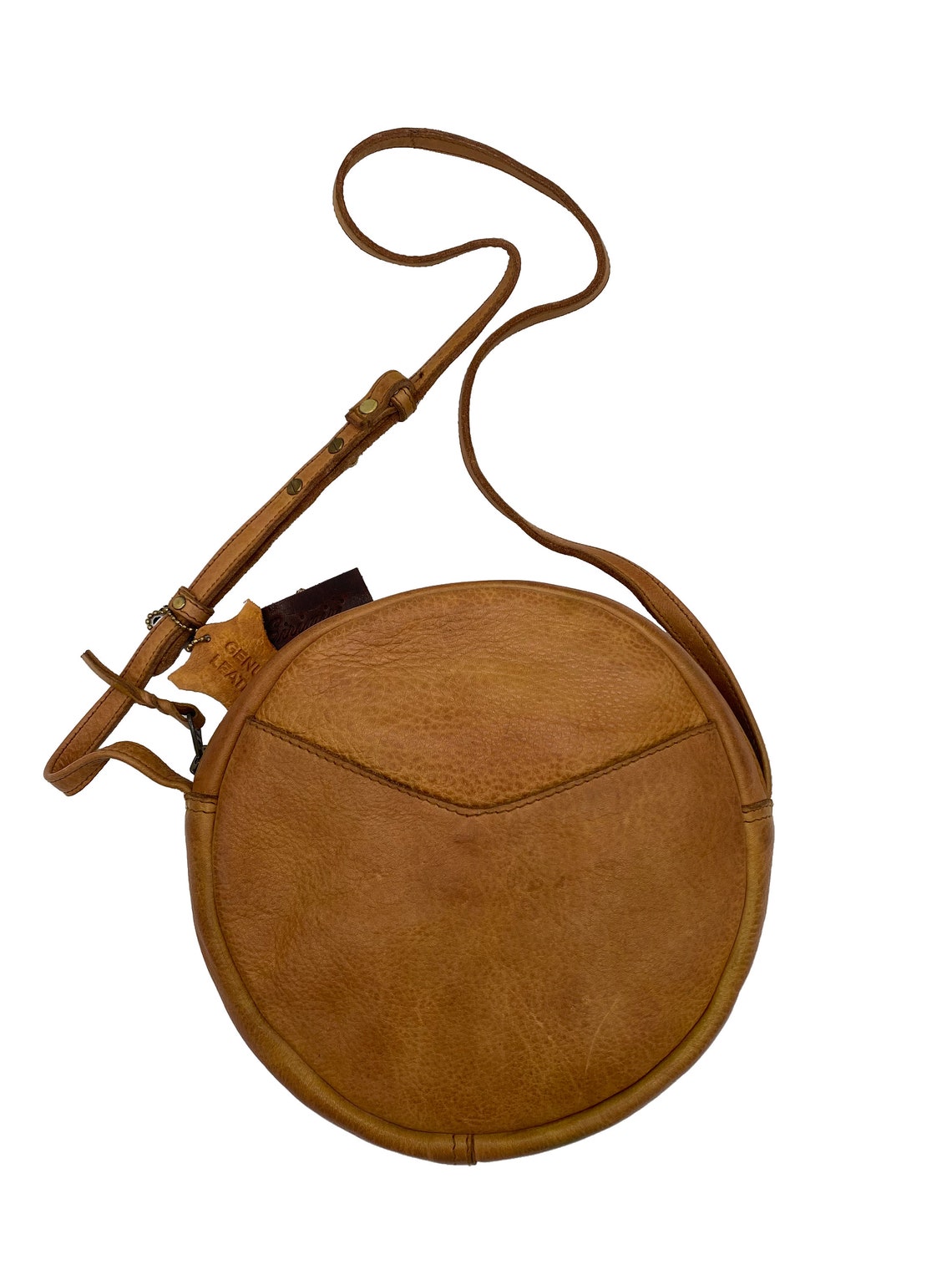 Genuine Leather Round Sling Bag Round Sling Bag Sling Bag Etsy
