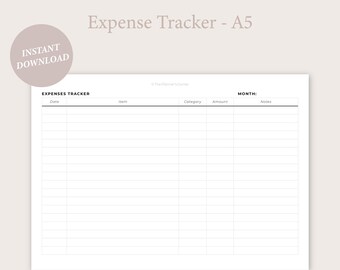 Expense Tracker, A5 Planner Inserts, DIgital Tracker, Finance Tracker, Goodnotes
