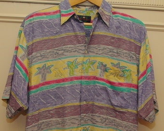 S-M/Vintage 90s men's summer shirt vintage Hawaiian Shirt Hawaiian Shirt Summer,Hawaiian Shirt Summer party Shirt 90s Shirt Beach Shirt M