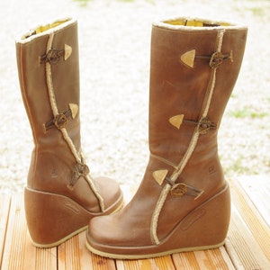 Pop womens foster riding boots stacked heel buckle outlet