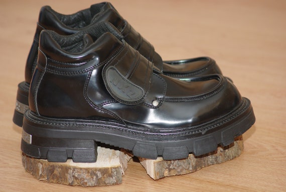 Vintage platform black boots size 43,New Rock 90’s