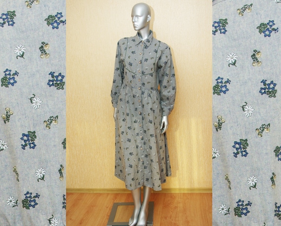 Angelika Moden 90s Vintage cotton linen shirtdress