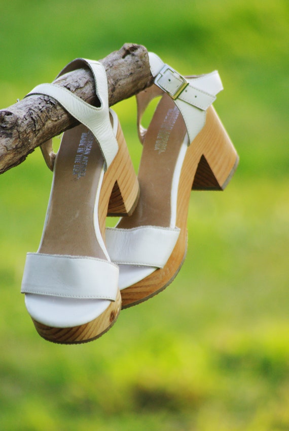 American Apparel size 37 USA clogs leather sandal