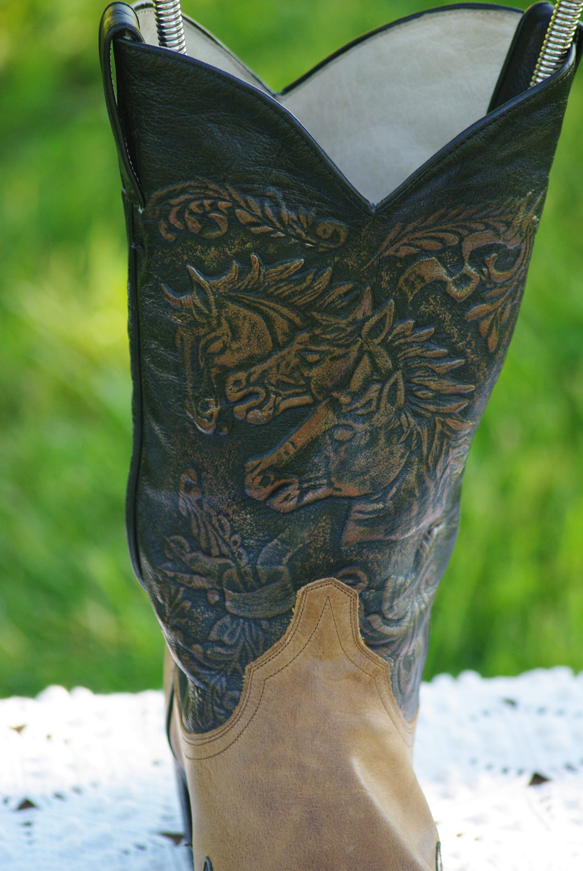 Vintage Tony Mora Cowboy Boots Size Eu41/woman Genuine Leather Etsy