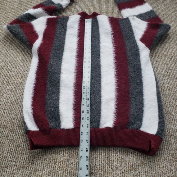 Vintage 50s 60s Striped Mohair Cardigan Sweater B… - image 4