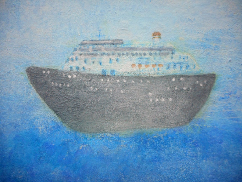 original acrylic on paper Seagull acrylic landscape ORIGINAL painting