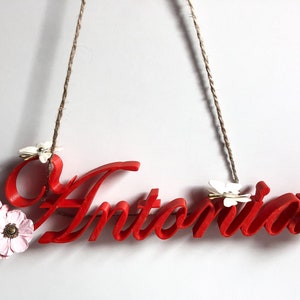 Custom name sign; Nursery name sign; Custom printed name sign; Baby shower sign; Valentine&#39;s Day Gift