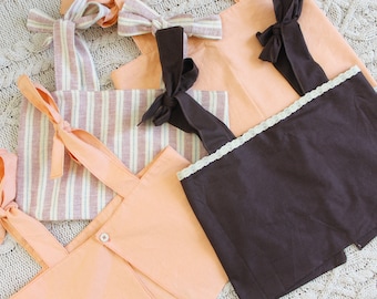 Bow Tie Cotton Tank Top | Button Closure, Adjustable Straps