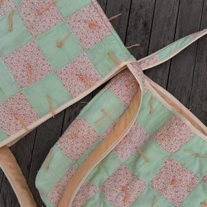 Upcycled Patchwork Tote Bag | Heavy Duty Book, Beach, Grocery Bag