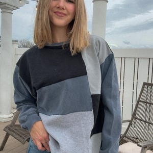 Upcycled Patchwork Sweatshirt | Zero Waste, One-of-a-Kind