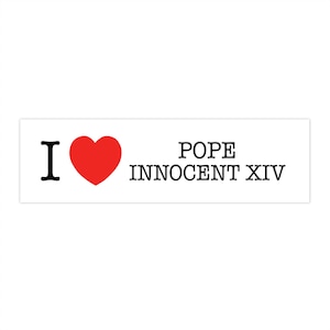 Adesivo per paraurti "I Heart Pope Innocenzo XIV"