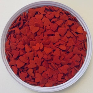 Jumbo Red Hearts Edible Sprinkles You Choose The Amount Cakes Cupcakes Donuts Candy Cookies Edible Toppings Valentines Day