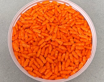 Carrots Confetti Edible Sprinkles.U Pick the Size Birthday Party Childrens, Kids, Donuts, Candy, Brownies, Cakepops