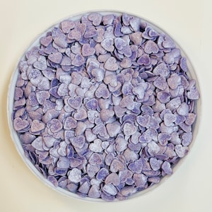 Pearlized Purple Hearts Edible Sprinkles You Choose The Amount Cakes Cupcakes Donuts Candy Cookies Edible Toppings