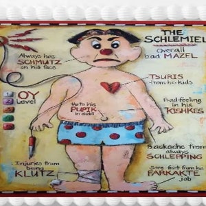 Yiddish Jewish Funny Edible Cake Image Topper Birthday Gift 1/4 Sheet