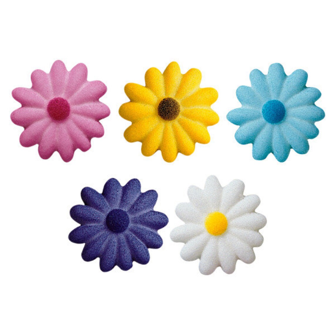 Edible Small Daisies Assortment Sugar Decorations Layons Etsy